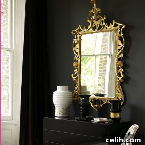 letc-black-wall Black walls can work