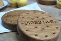 Rustic Oak Digestive Coasters