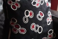 Fairwind Modern Black Red Pebble Texture Cushion