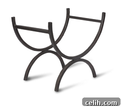 Simple iron log holder