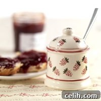 Charming Strawberry Design Jam Pot for breakfast and tea