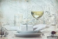 Curated Silver Blue Christmas Dining Style
