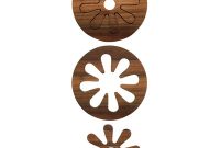 Artisan Walnut Bloom Trivet Set