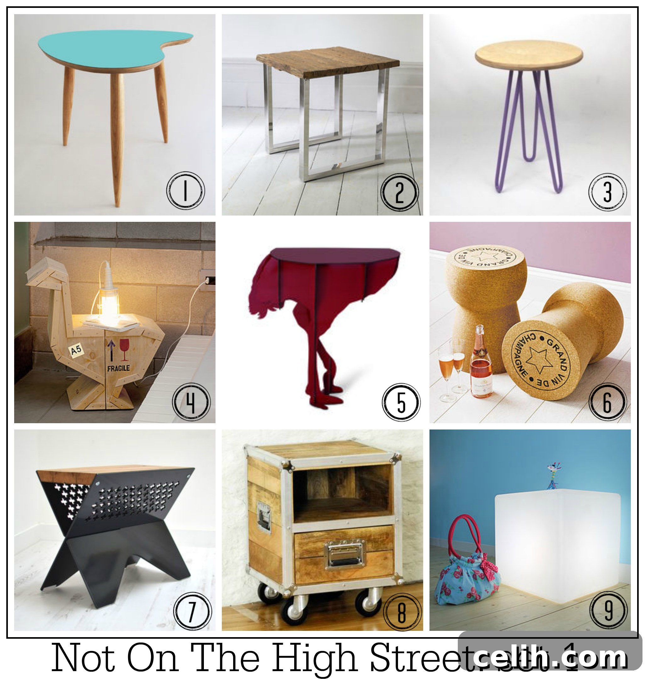 Funky and original side tables