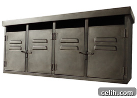 Reproduction industrial wall cabinets