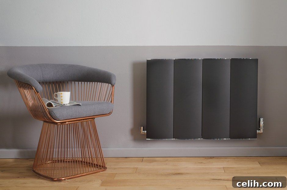 Dark grey volcanic Lissett radiator