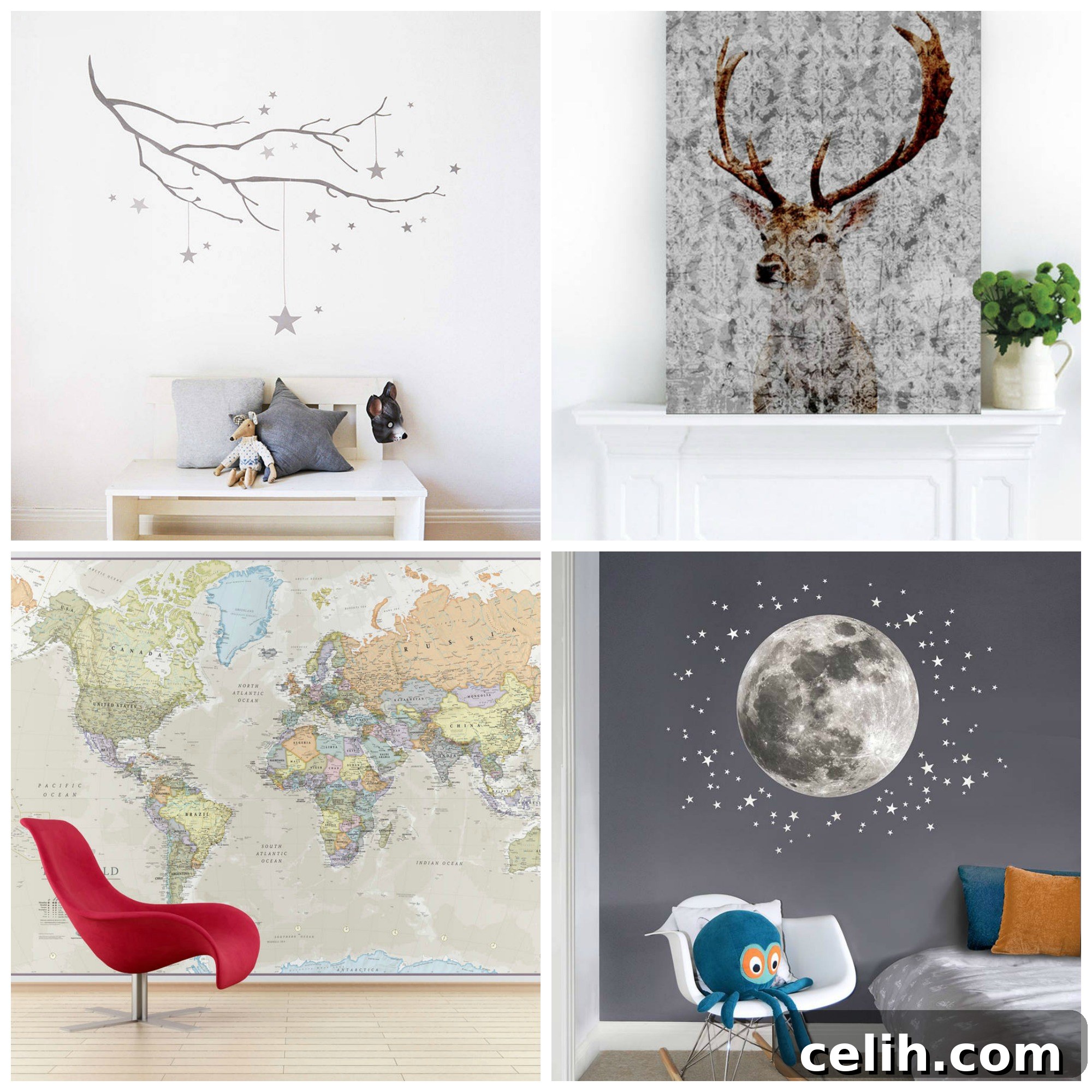Wall Decor and Wall Art Ideas for a Contemporary Home - Stickers, Canvases, and Murals