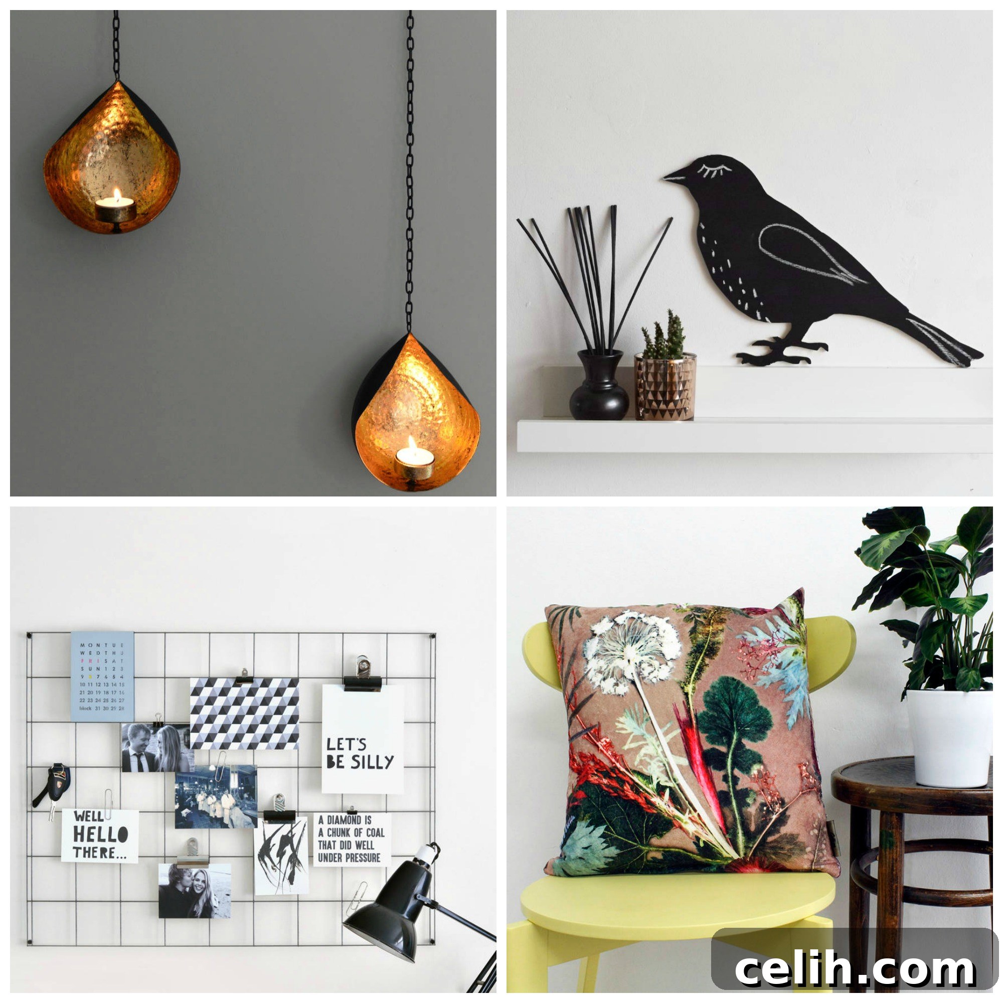 Gorgeous and Unusual Accessories for a Modern Home - Tealight Holders, Chalkboards, Pillows