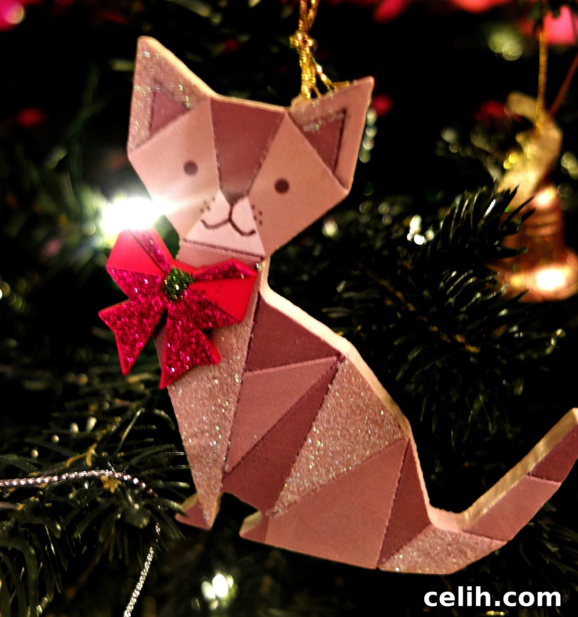 Balsam Hill: Crafting Unforgettable Christmas Memories 4 Adorable tabby cat Christmas tree decoration adds a personal touch