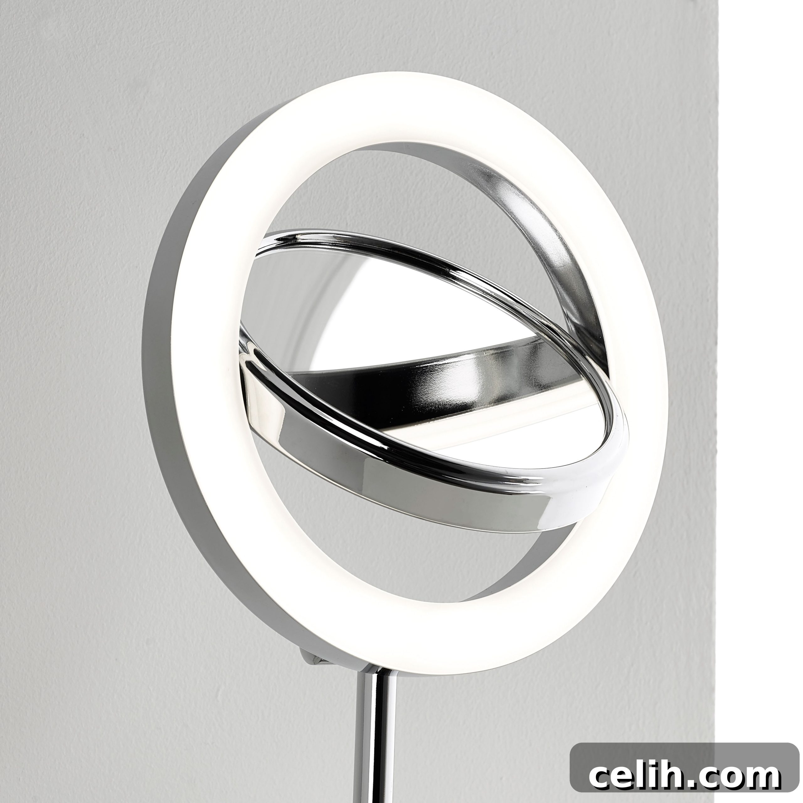 Pebble Grey Hotel Inspired LED Magnifying Mirror 3 Appreciate the smooth, effortless rotation of the Sara LED magnifying mirror