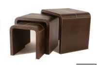 Vegan Leather Accent Tables