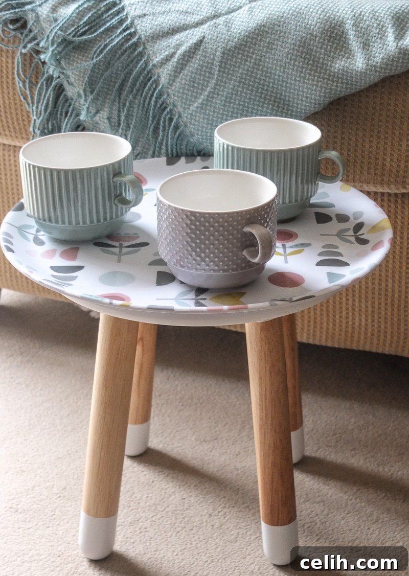 Budget-Friendly Bliss: Spring Home Updates with Sainsbury's Ethereal Collection 4 Ethereal design round try and mugs from Sainsbury's, styled by Fresh Design Blog