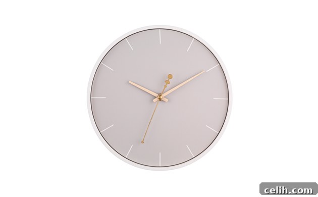 Budget-Friendly Bliss: Spring Home Updates with Sainsbury's Ethereal Collection 9 Stylish and on trend grey wall clock, perfect for a home office, bedroom or study