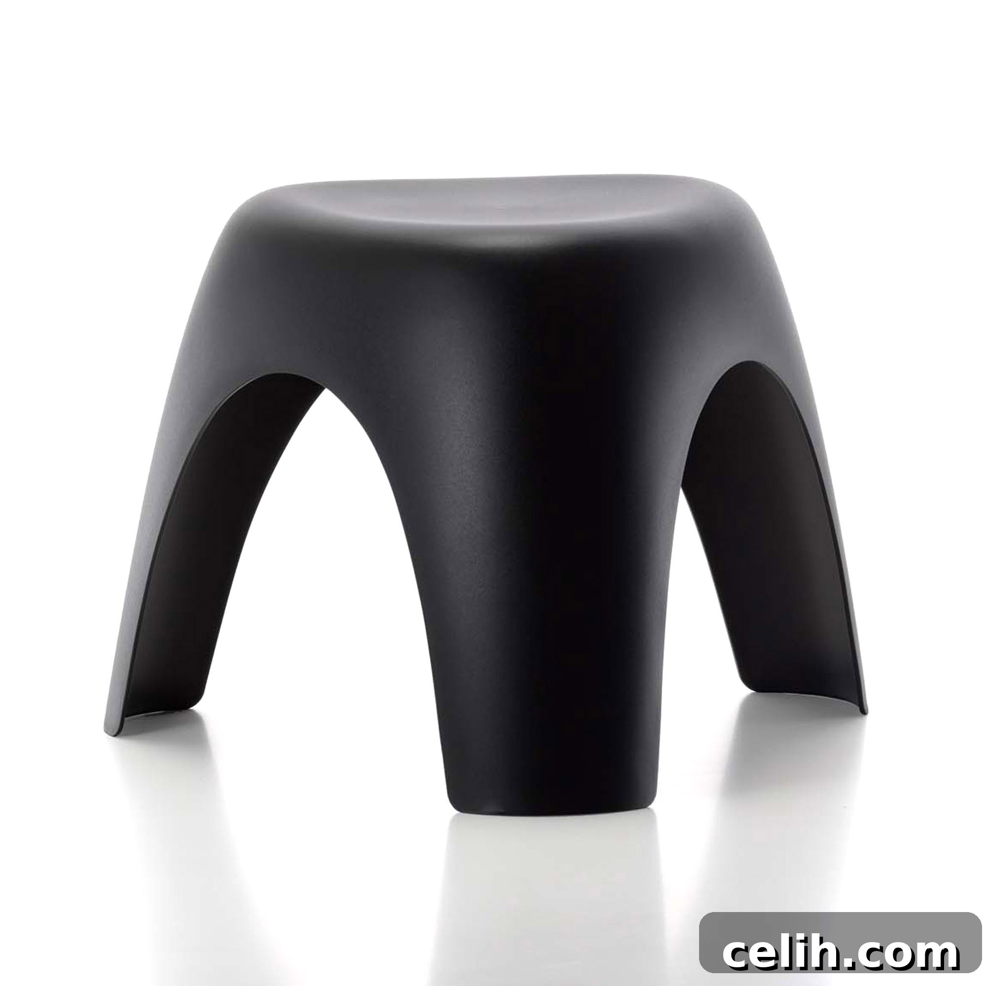 The Best of Vitra Fresh Takes on Furniture Classics 7 Black Vitra elephant design stool by Sori Yanagi