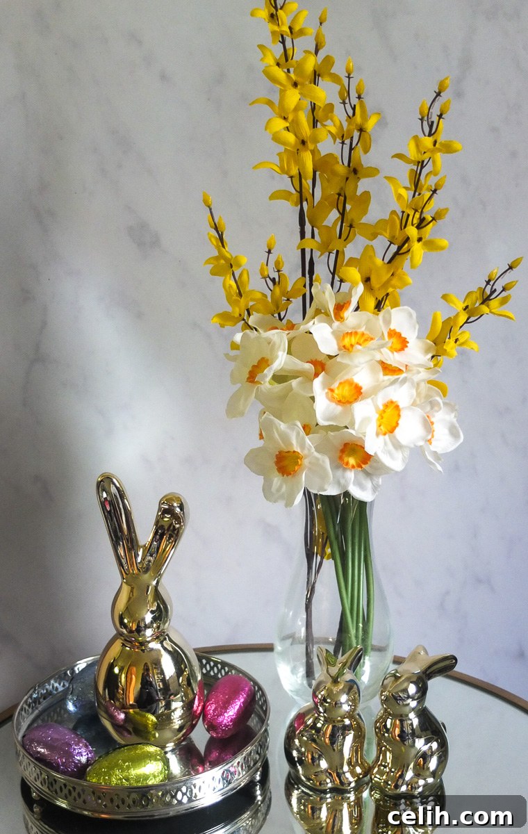 Smart Easter Decorating with Homesense Savings 3 Artificial flowers make for an easy and effective seasonal table decoration