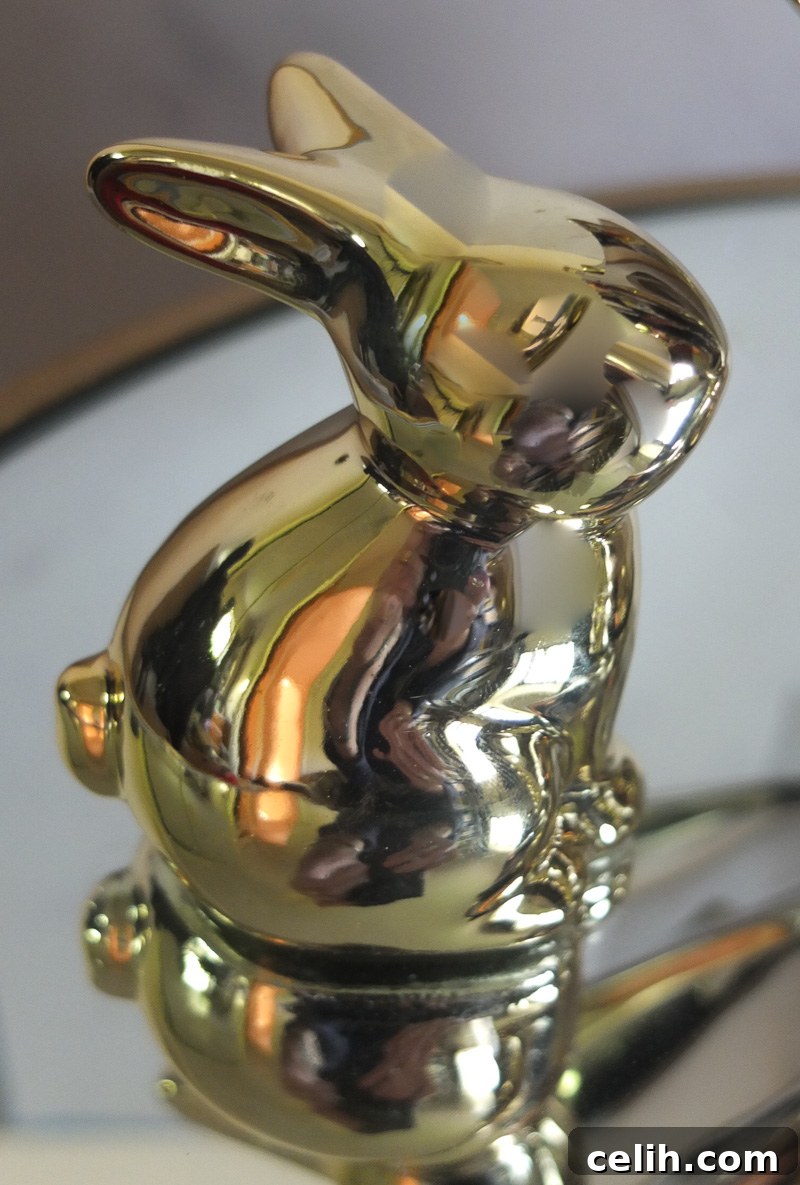 Smart Easter Decorating with Homesense Savings 8 This cute gold tone bunny rabbit ornament is a great addition to Easter home decorations