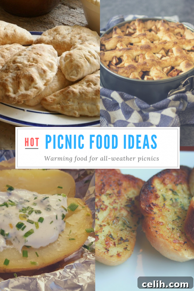 Enjoy a picnic in the great outdoors whatever the weather with these hot and warming picnic food recipe ideas