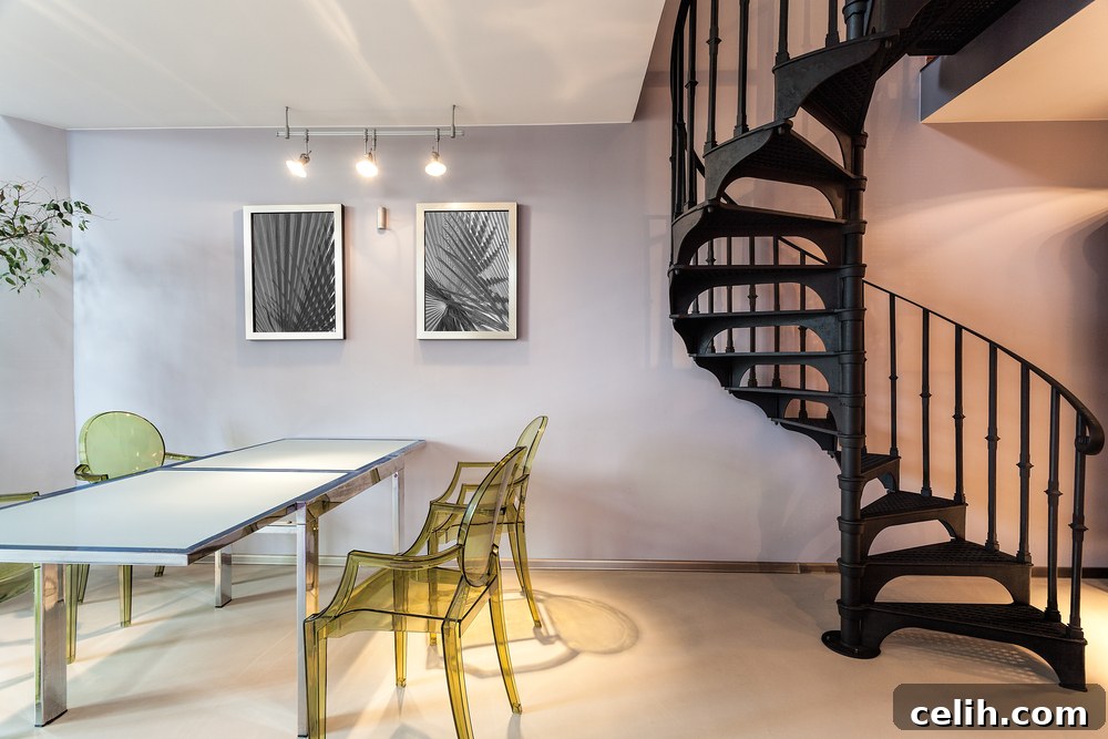 Stunning spiral staircase design for modern home interiors
