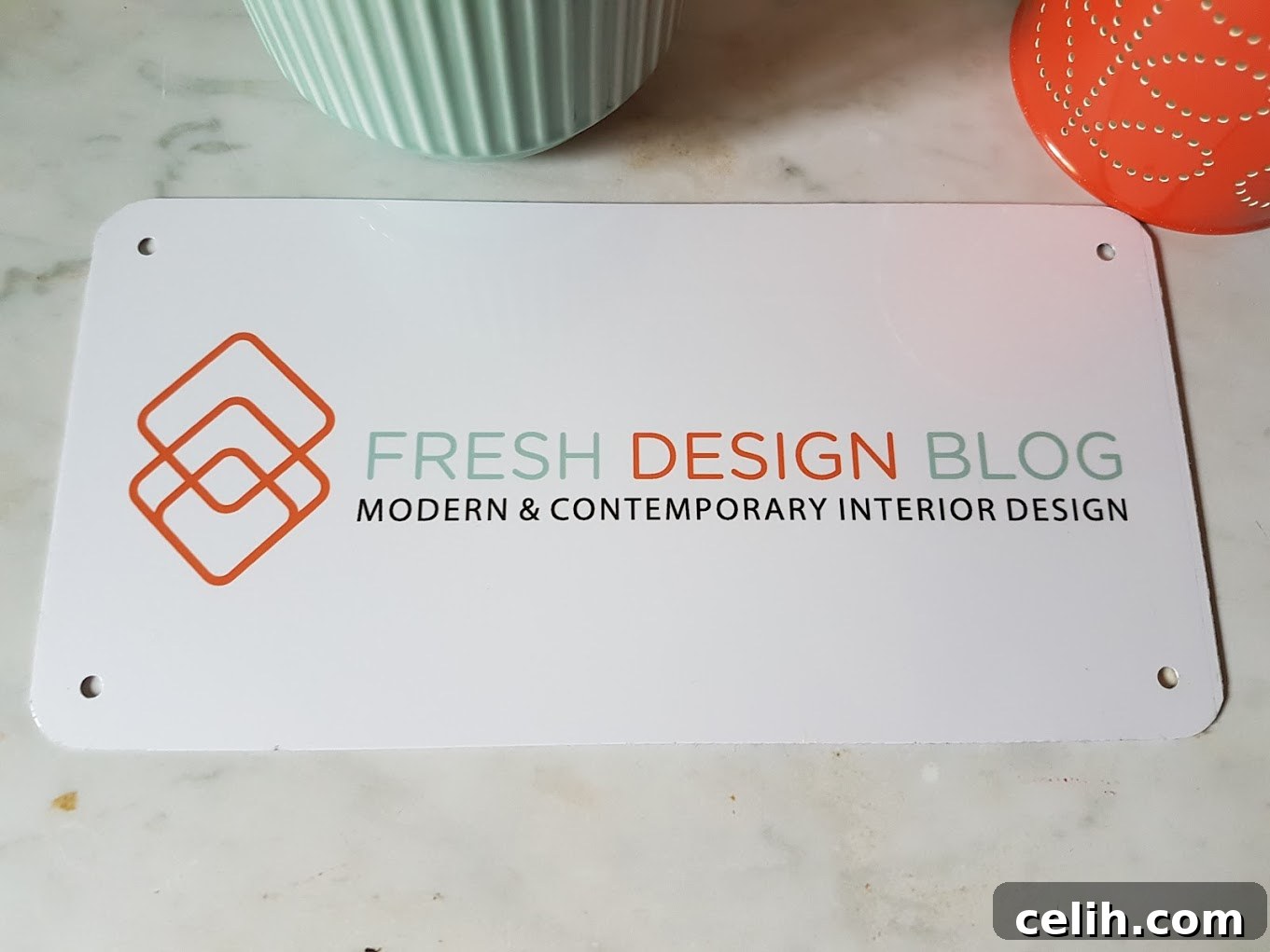 Our fab new Fresh Design Blog custom produced sign by the company SmartSign