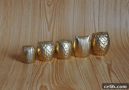 Exquisite Handmade Gold Owl Figurines Exquisite Handmade Gold Owl Figurines