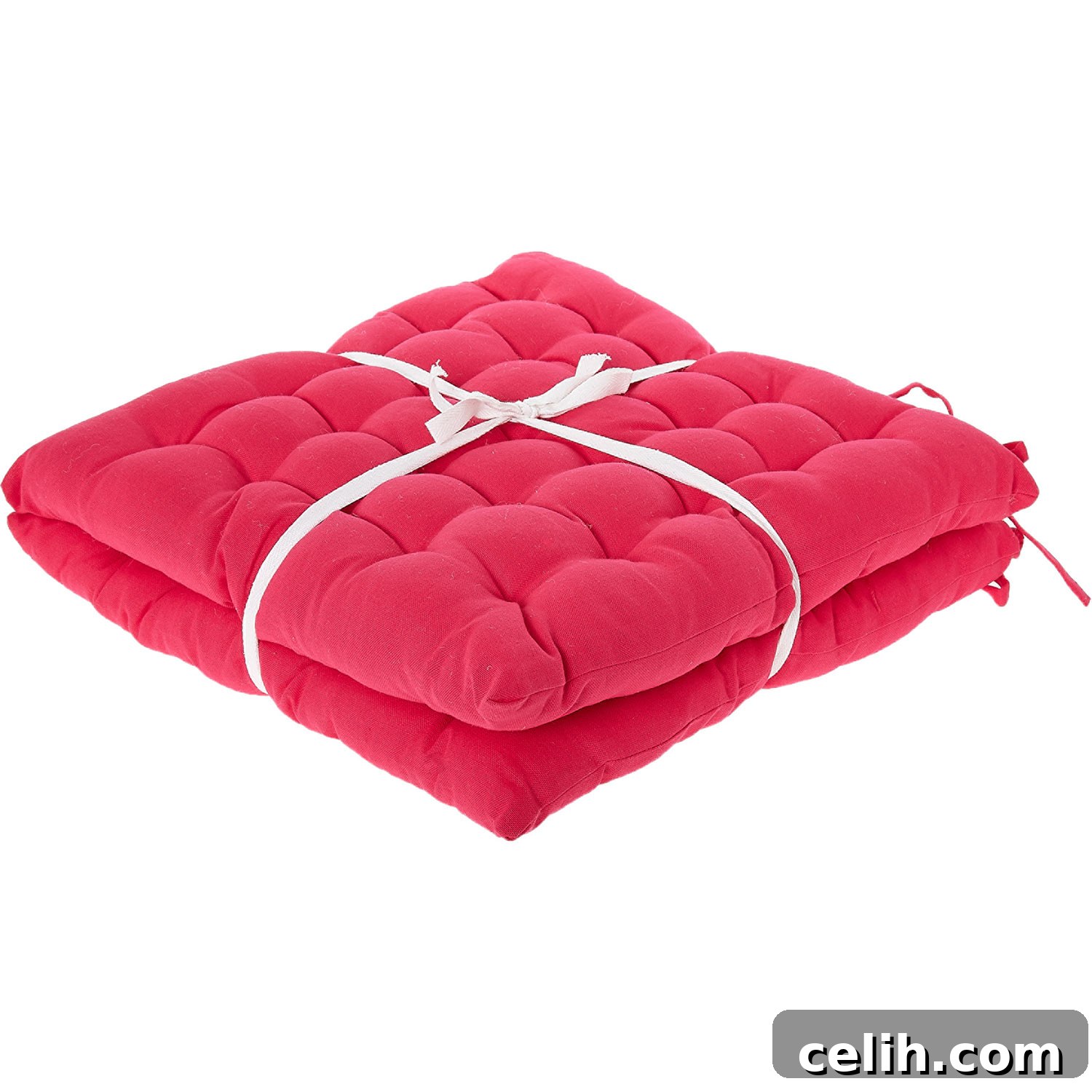 Luxurious pink velvet seat pads for indoor or outdoor seating, adding comfort and elegance
