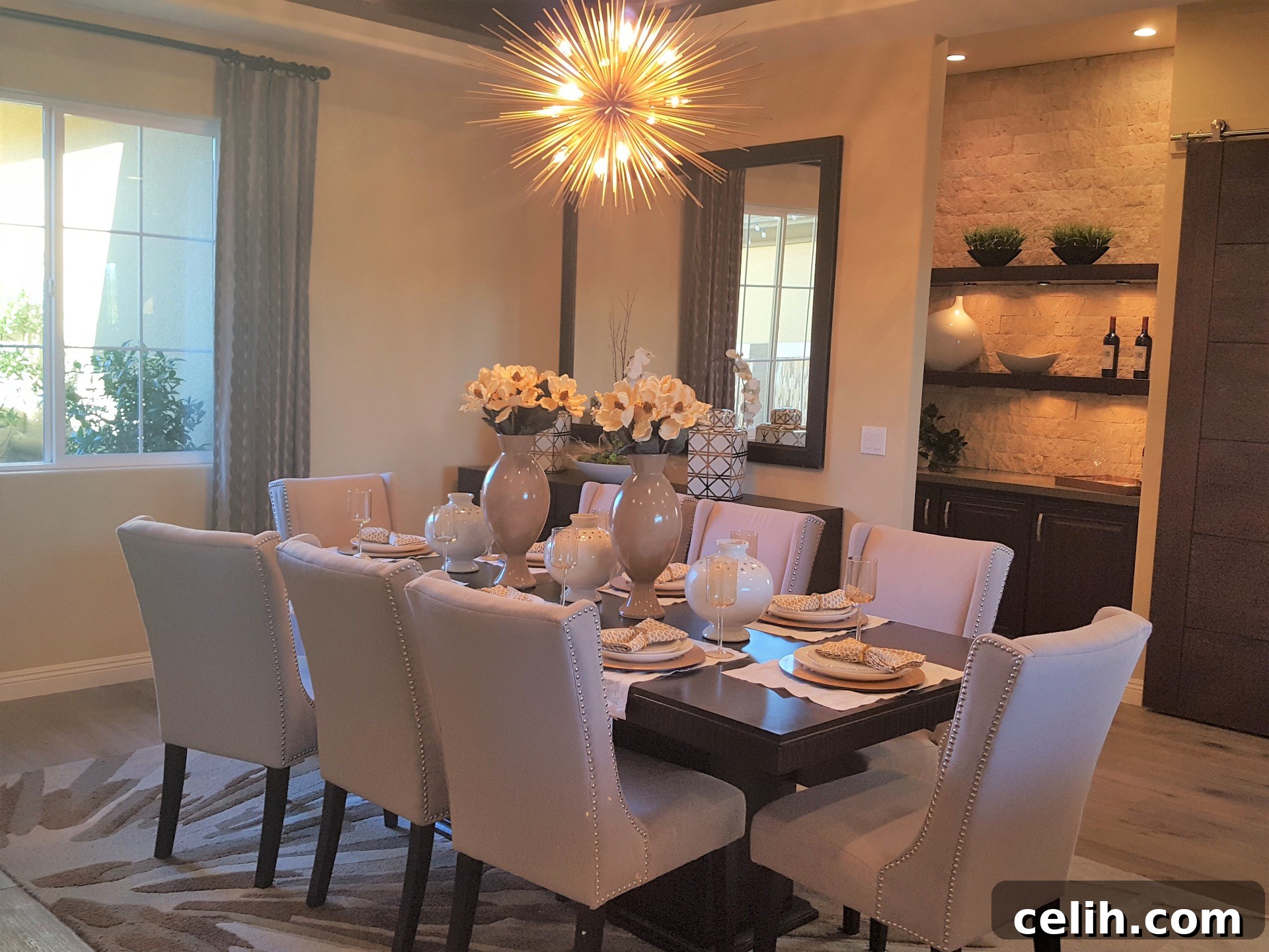 Choose dining chairs carefully and make sure they can be cleaned easily if necessary