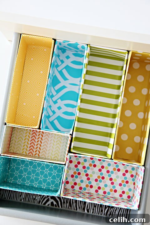 Get your bedroom drawers more organized by making your own drawer organizers