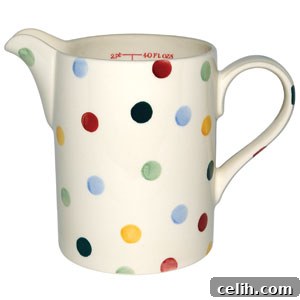 Emma Bridgewater Polka Dot Measuring Jug – a cheerful and practical kitchen essential available at a discount.