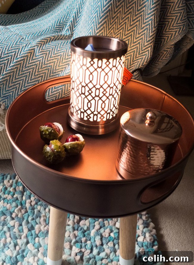 The Cello electric wax melt burner is a stylish and safe way to scent your home or office
