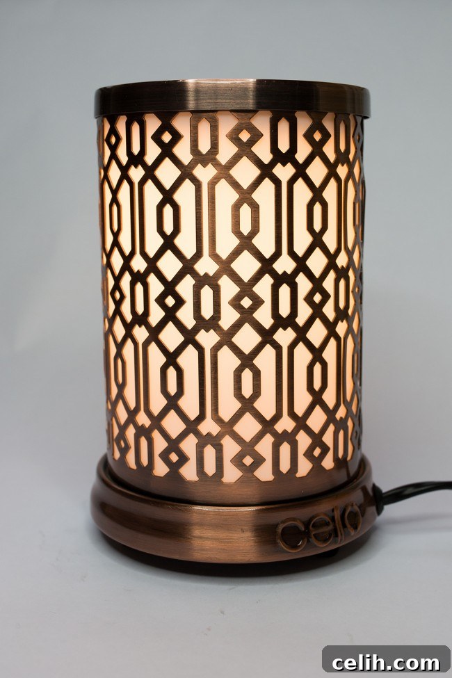 Contemporary geometric design Cello electric wax melt burner