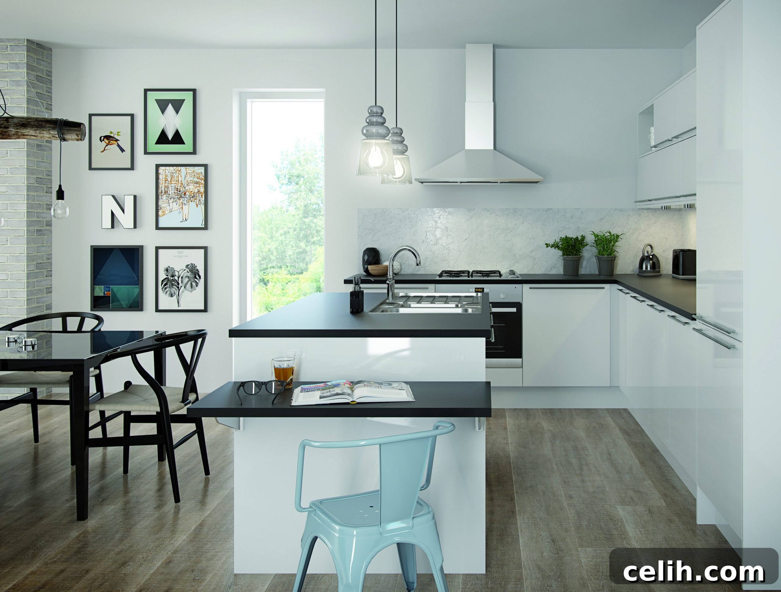 Gorgeous contemporary fresh white Nova kitchen from Magnet