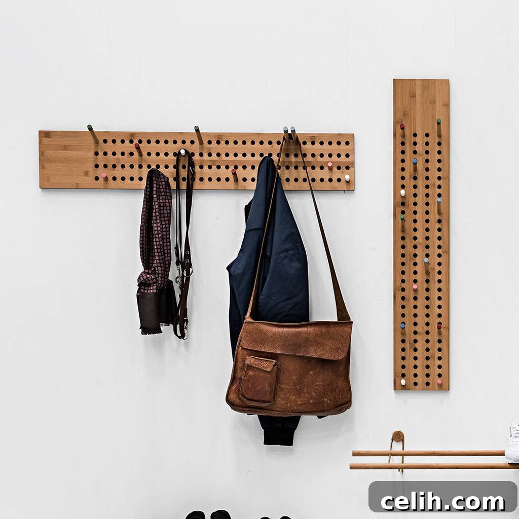 Customisable scoreboard coat rack for quirky home hanging storage