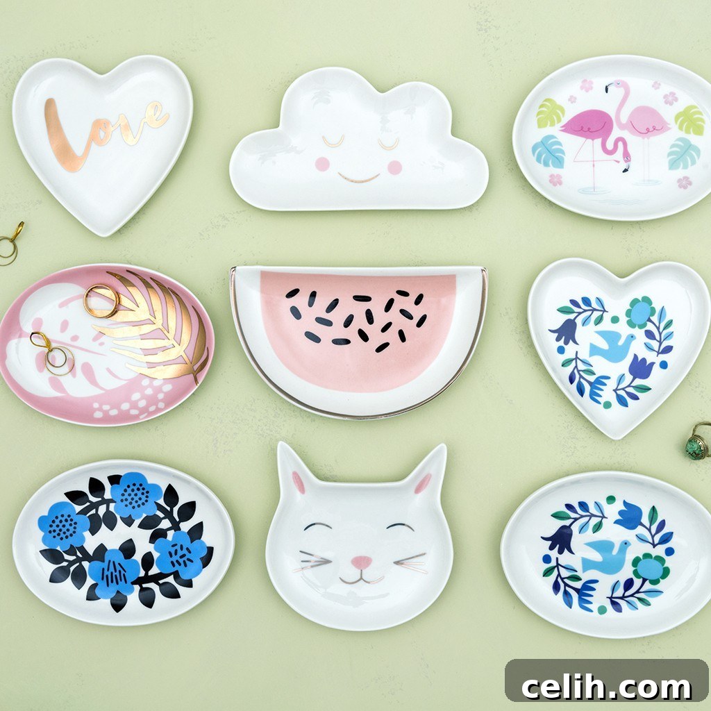 These ceramic trinket trays and dishes are handy to have at home for keys, loose change and jewellery. 