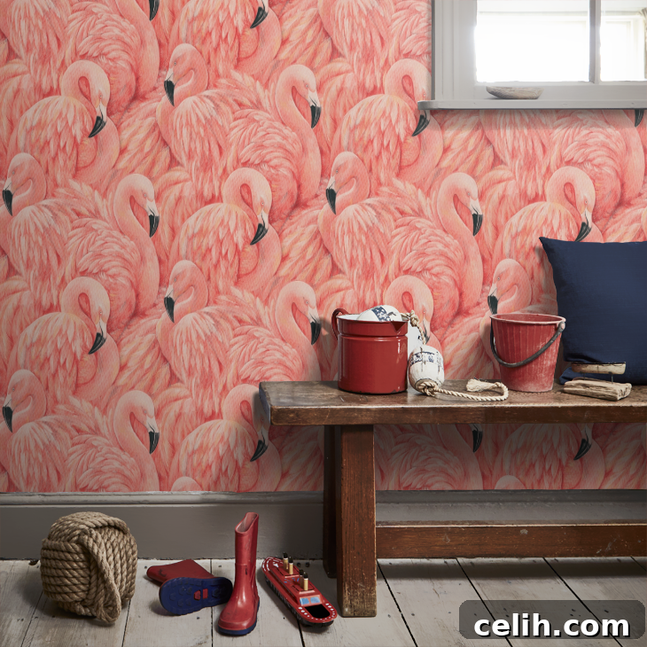 Style Your Walls for Less: Wallpaper Sale 6 Get flamingos on your wall for less, with this fab sale bargain decor
