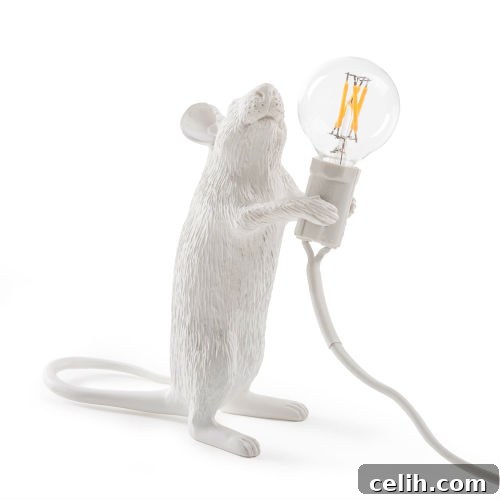 Whimsical Illumination: Playful Animal Lamps for Your Space 2 Animal themed standing mouse design lamp with quirky appeal by Seletti