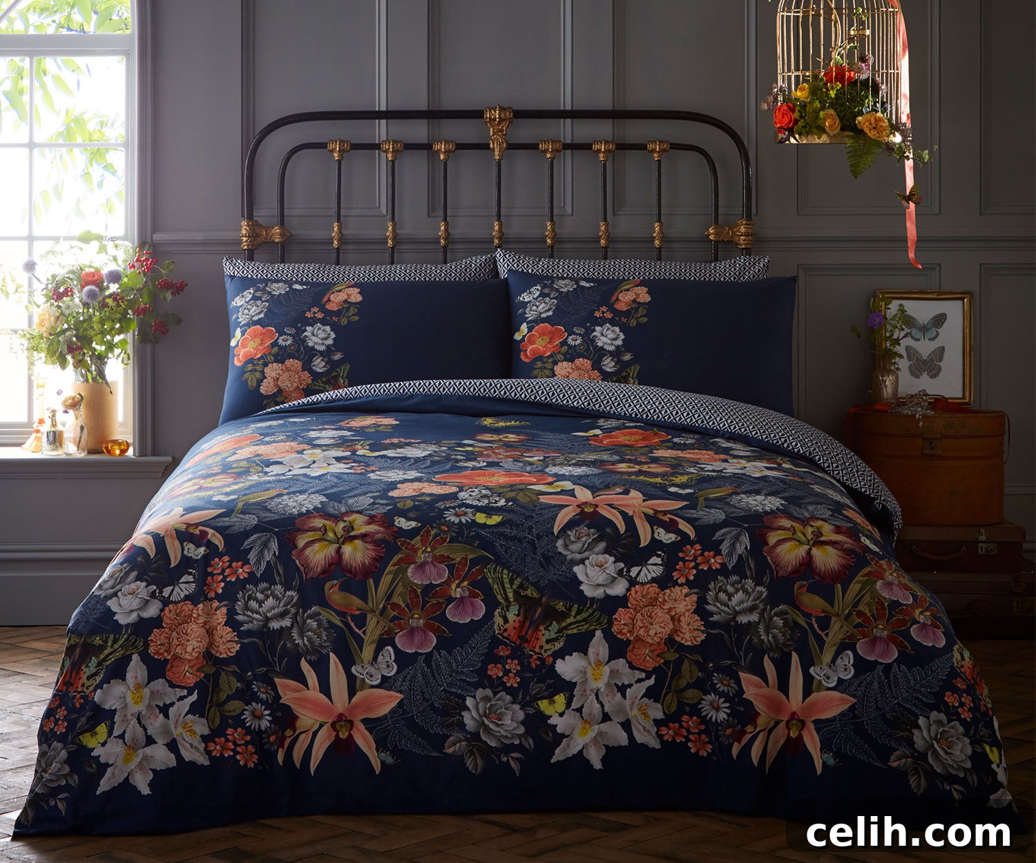 Love this contemporary botanical duvet bedding set from Oasis homeware