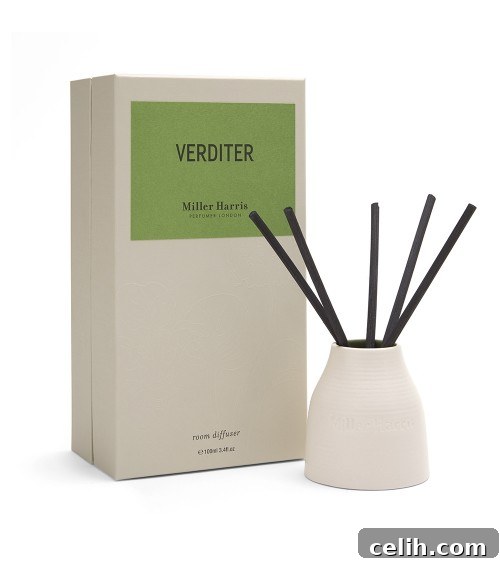 Miller Harris Home Collection Luxury Fragrances 6 Miller Harris Verditer ceramic reed diffuser