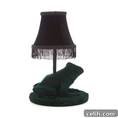 Love this unusual green toad lamp by Abigail Ahern - perfect for Halloween decor