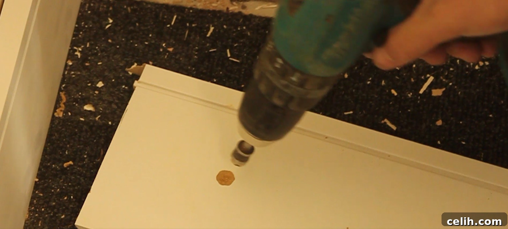 DIY guide to fitting skirting boards using screws - countersinking