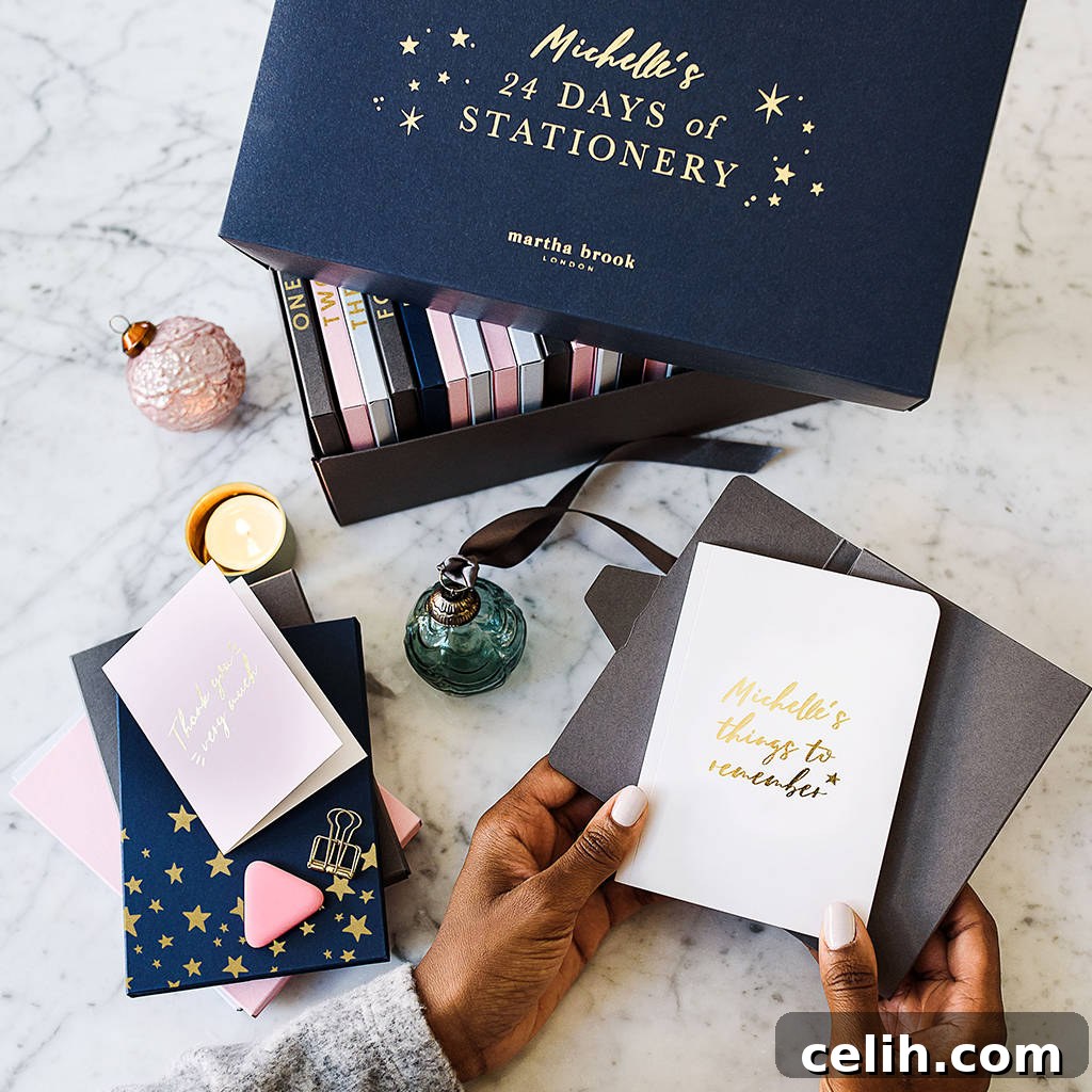 Advent calendar for stationery lovers from Martha Brook