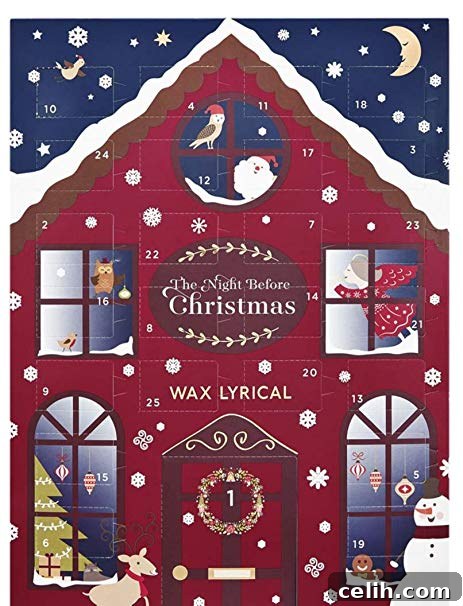 Night Before Christmas advent calendar by Was Lyrical, filled with scented tealight candles