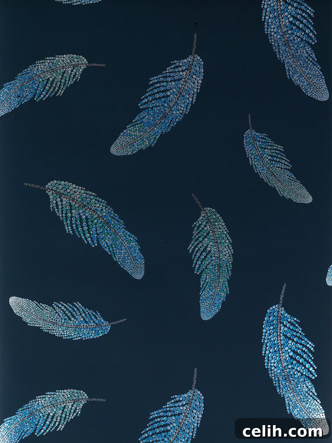 Decorate your walls with this stunning feather design wallpaper by Matthew Williamson