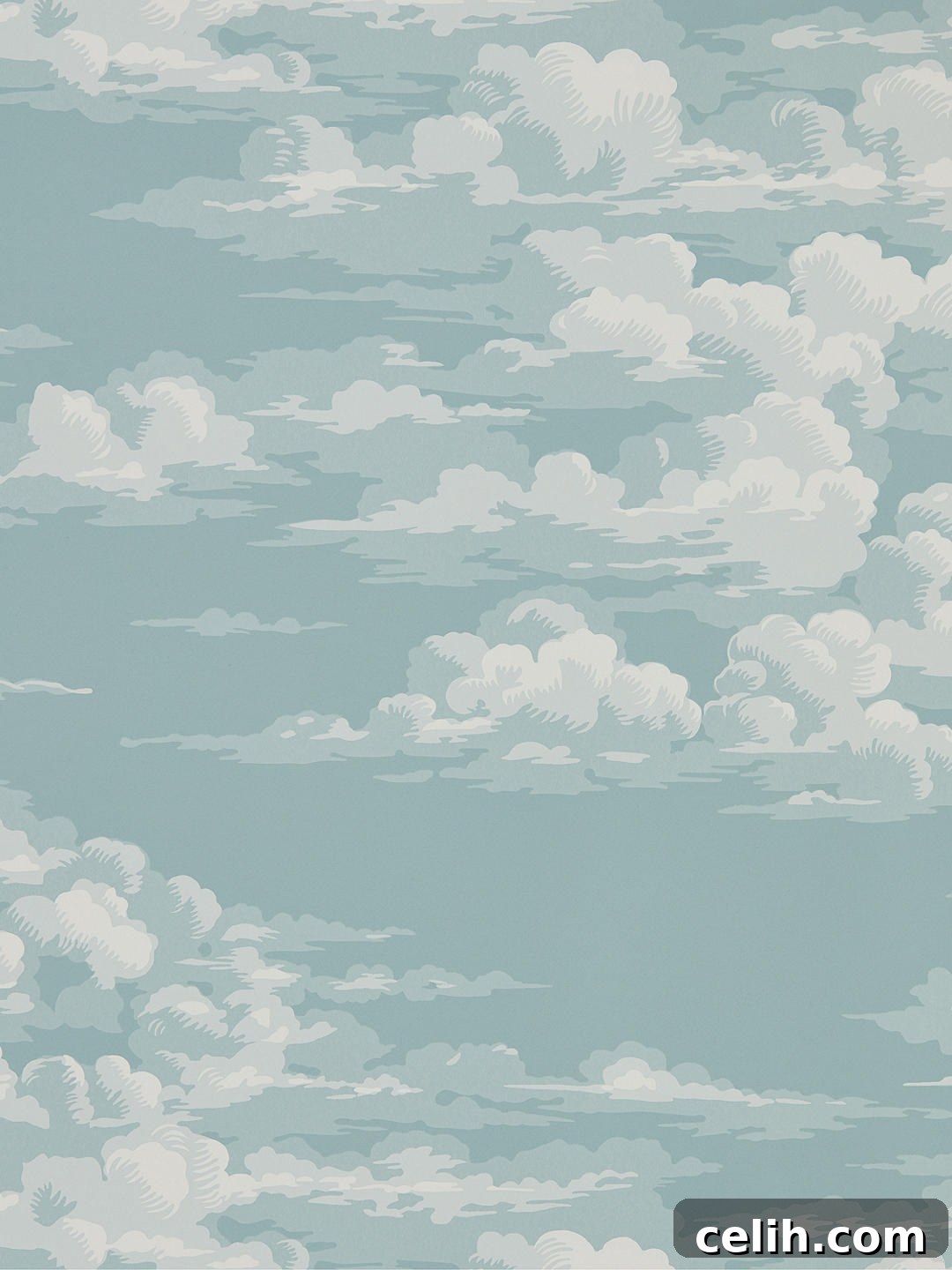 Decorate your walls with this calming silvi cloud design wallpaper
