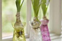 Etched Glass Hyacinth Forcing Vases