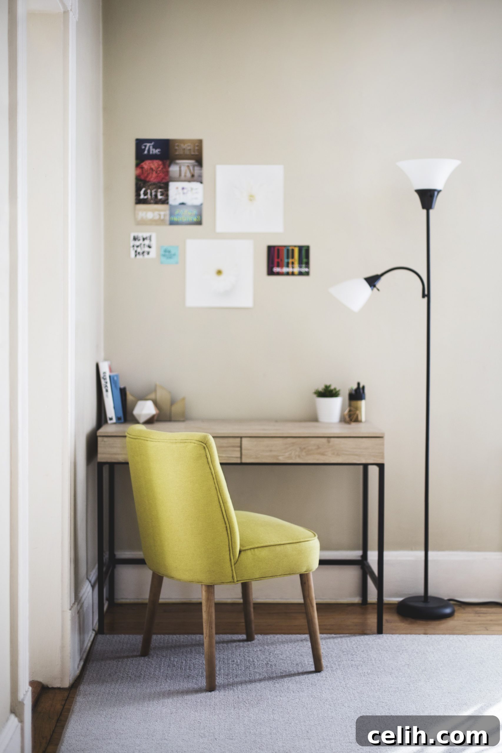 A comfortable chair and the right height desk are essential if you're going to work from home