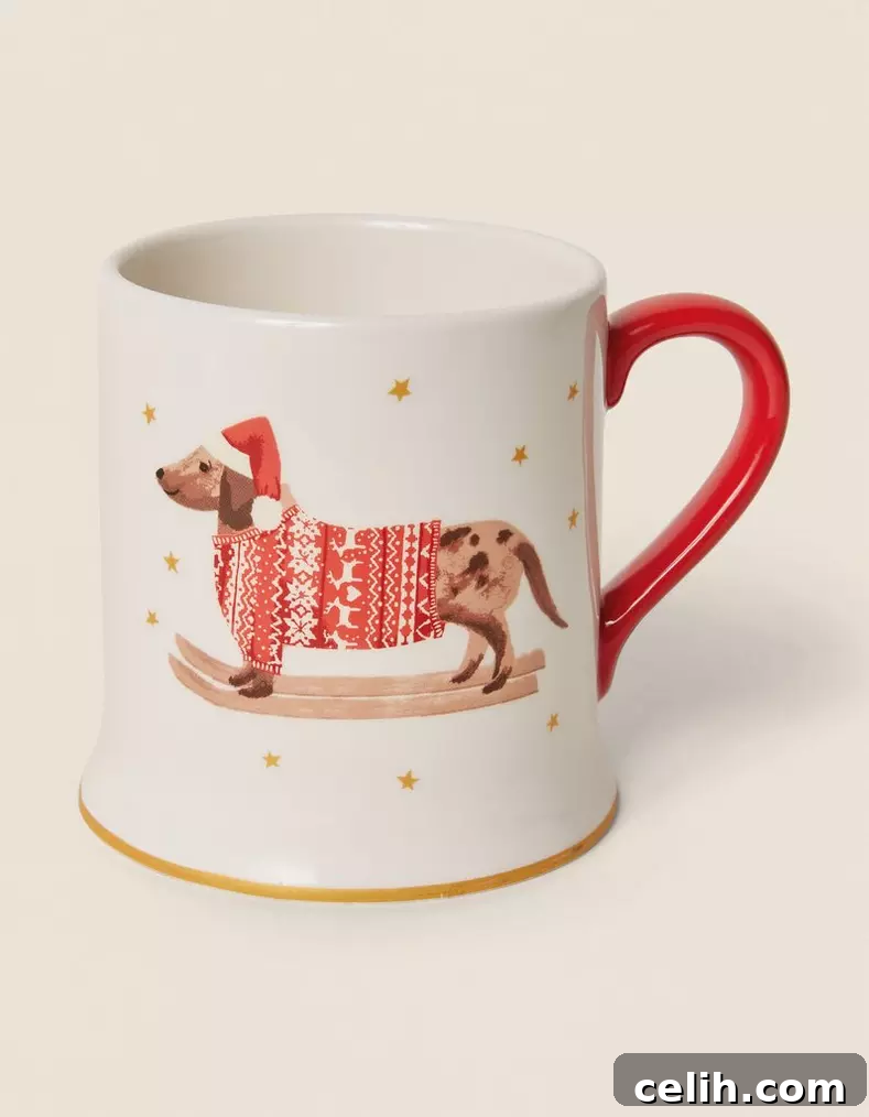 Fat Face Homeware: Must-Have Essentials for Autumn Winter 2019 11 Fat Face Sausage Dog Mug, a cute and festive white mug perfect for dog lovers and cozy hot beverages