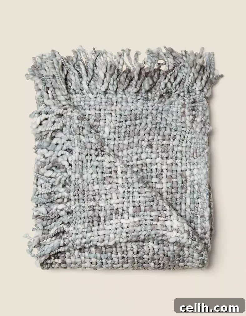 Fat Face Homeware: Must-Have Essentials for Autumn Winter 2019 10 Fat Face Keya Peppermint Throw, a chunky hand-dyed knitted blanket for ultimate warmth and style on chilly nights