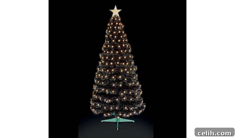 Black alternative Christmas tree that makes a statement!