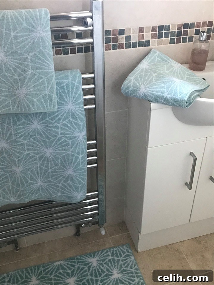 A fresh set of Madrid luxury jacquard towels and a matching bath mat is the ideal way to update and refresh any guest bathroom, offering comfort and style.