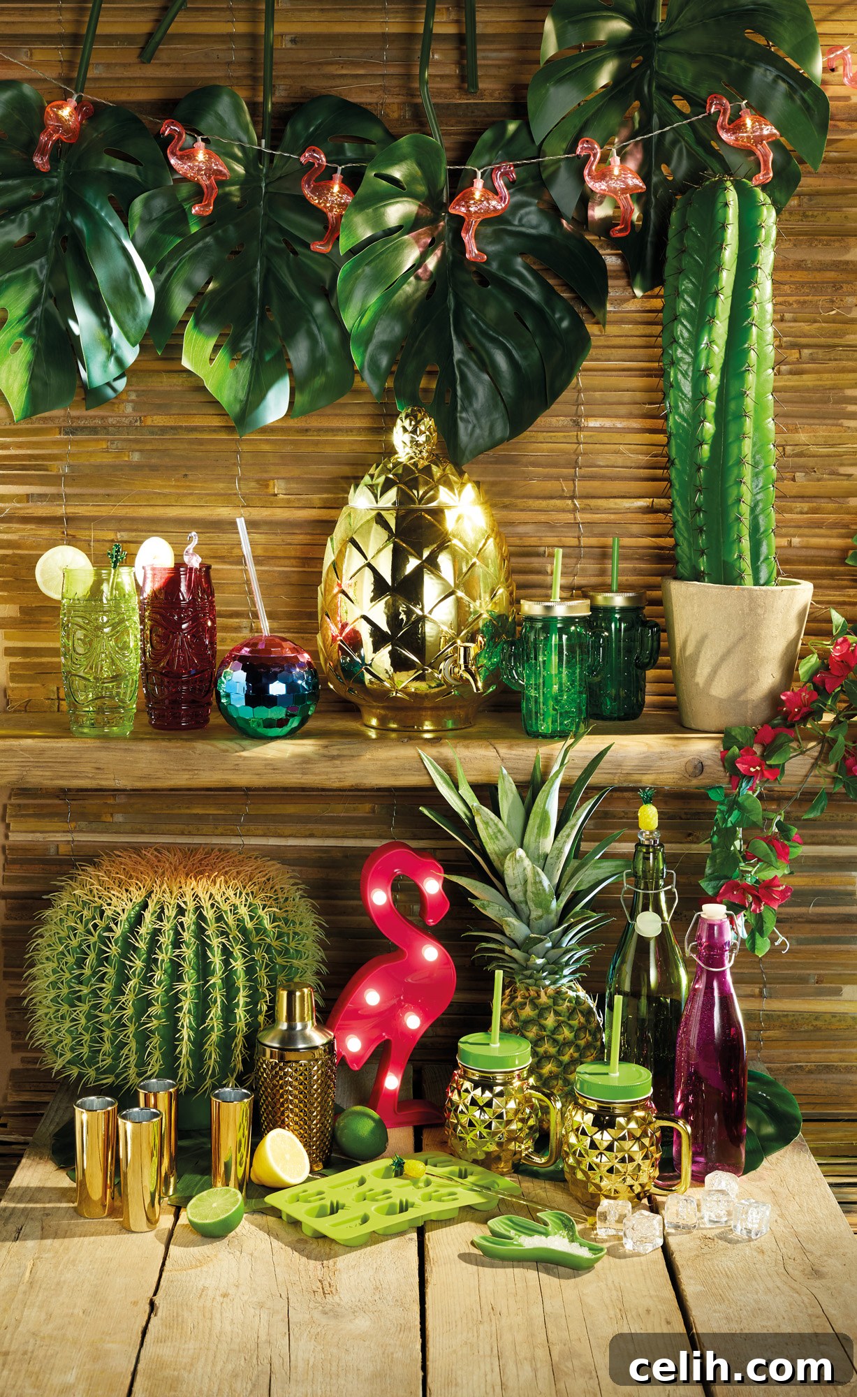 Festive entertaining with a tropical exotic colour scheme and vibrant decor from Kitchen Craft